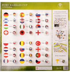 Set de 25 billes avec Drapeaux des Pays de la Coupe du Monde MARBLEFLAGS