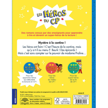 Cahier d'apprentissage Les Héros du CP - Mystère à la Cantine AUZOU