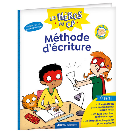 Cahier d'apprentissage Les Héros du CP - Méthode d'écriture AUZOU