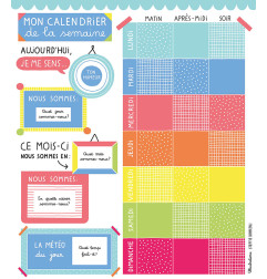 Pochette d'aimants Calendrier de la Semaine AUZOU