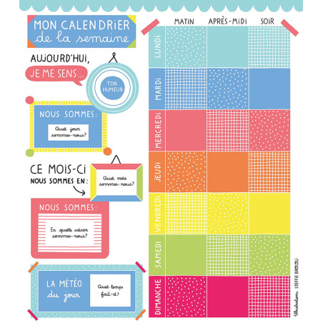 Pochette d'aimants Calendrier de la Semaine AUZOU