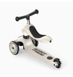 Trottinette évolutive 1 - 5 ans Highway Kick 1 SCOOT AND RIDE, beige, avec canne de pousse Push and Go