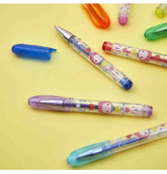 8 mini stylos gel pailleté JANOD