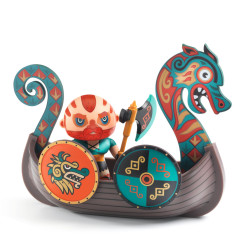 Figurine Drak et Drakkar Barbarious ARTY TOYS