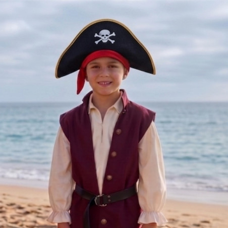 Bicorne de pirate avec foulard LABAY, 5-10 ans