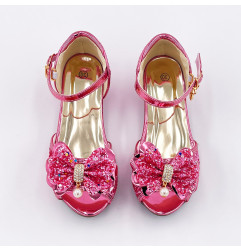 Mules à paillettes roses LABAY