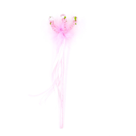 Baguette magique Perles et satin rose LABAY