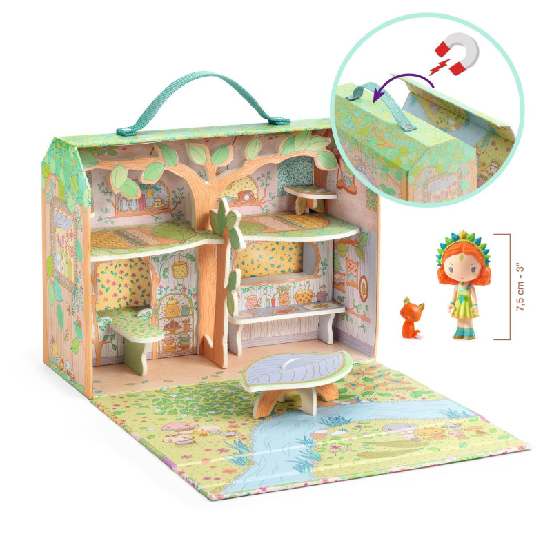Figurines Maison des Bois de Sylvia et Fox TINYLY