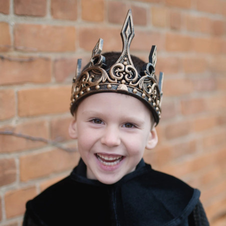 Couronne en latex GREAT PRETENDERS, or et noir