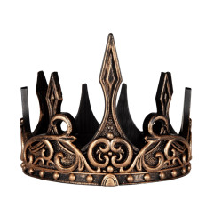 Couronne en latex GREAT PRETENDERS, or et noir