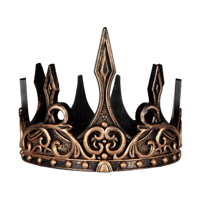 Couronne en latex GREAT PRETENDERS, or et noir Couronne en latex GREAT PRETENDERS, or et noir