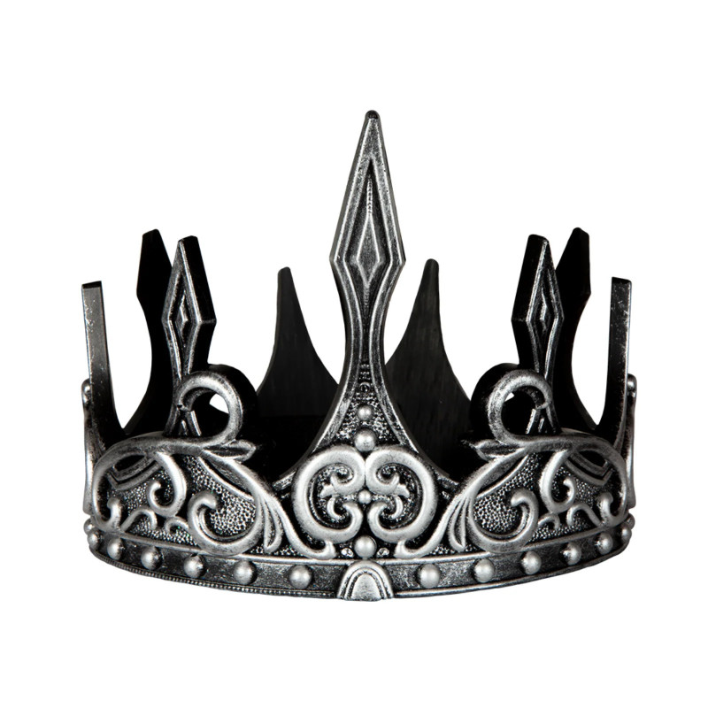 Couronne en latex GREAT PRETENDERS, argent et noir Couronne en latex GREAT PRETENDERS, argent et noir