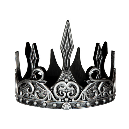 Couronne en latex GREAT PRETENDERS, argent et noir