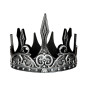 Couronne en latex GREAT PRETENDERS, argent et noir Couronne en latex GREAT PRETENDERS, argent et noir