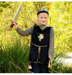 Tenue de Chevalier Or GREAT PRETENDERS avec tunique, cape et couronne