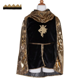 Tenue de Chevalier Or GREAT PRETENDERS avec tunique, cape et couronne