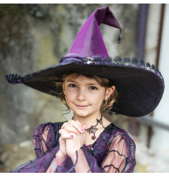 Chapeau de sorcière Araignée GREAT PRETENDERS, violet