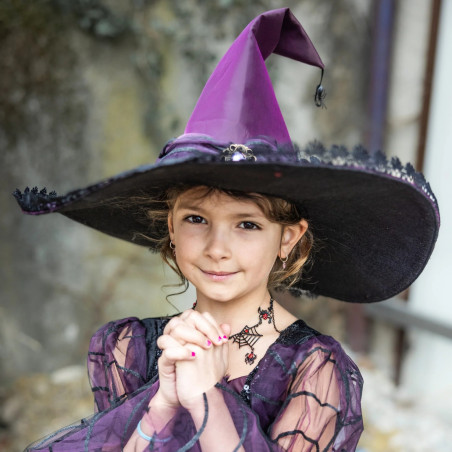 Chapeau de sorcière Araignée GREAT PRETENDERS, violet