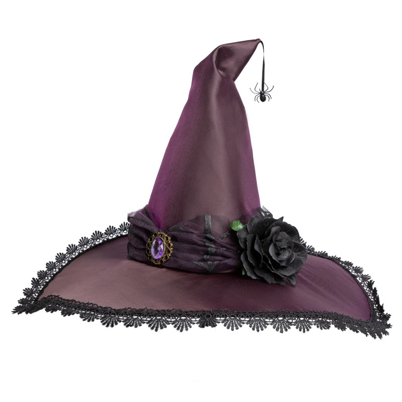 Chapeau de sorcière Araignée GREAT PRETENDERS, violet Chapeau de sorcière Araignée GREAT PRETENDERS, violet