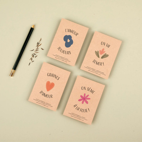 Sachet de graines Graines d'Amour (Ciboulette) LA FABRIQUE A SACHETS