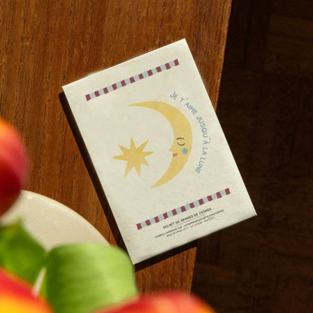 Sachet de graines Je t'aime jusqu'à la Lune (Cosmos) LA FABRIQUE A SACHETS
