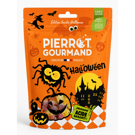Sachet refermable Bonbons Halloween PIERROT GOURMAND