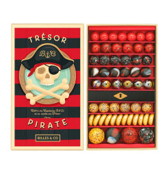 Grand coffret de billes et calots BILLES AND CO, Trésor Pirate