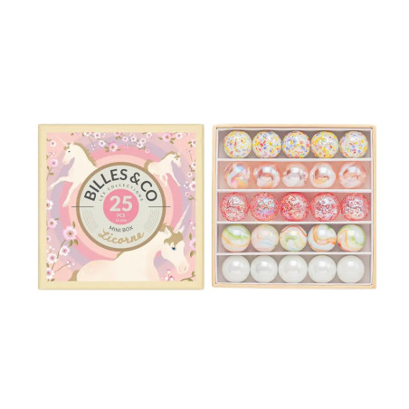 Coffret de 25 Billes BILLES AND CO, Licornes