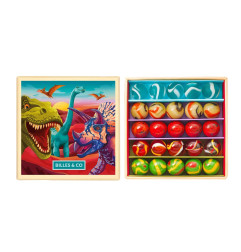 Coffret de 25 Billes BILLES AND CO, Dinosaures