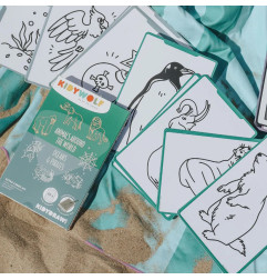 Recharge de dessins pour tablette nomade KidyDraw Mini KIDYWOLF, Animaux du Monde et Océans et Pirates