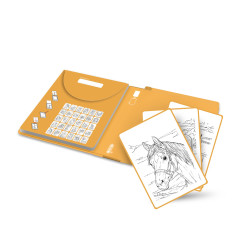 Recharge de dessins pour tablette KidyDraw Pad KIDYWOLF, Chevaux (dès 8 ans)