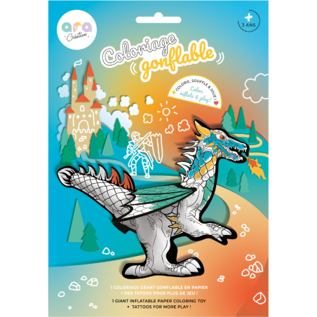 Coloriage géant à gonfler ARA CREATIVE, Dragon