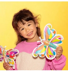 Lot de 2 coloriages à gonfler ARA CREATIVE, Papillons