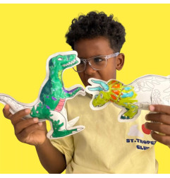 Lot de 2 coloriages à gonfler ARA CREATIVE, Dinosaures