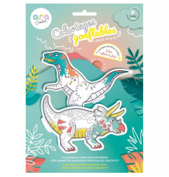 Lot de 2 coloriages à gonfler ARA CREATIVE, Dinosaures