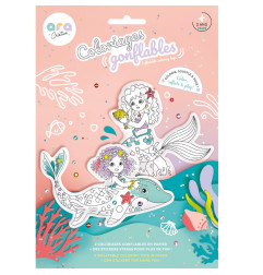 Lot de 2 coloriages à gonfler ARA CREATIVE, Sirènes