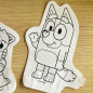 Lot de 2 coloriages à gonfler ARA CREATIVE, Bluey et Dingo