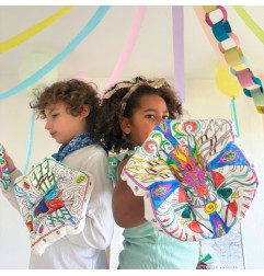 Lot de 2 coloriages à gonfler ARA CREATIVE, Epée lumineuse et Bouclier