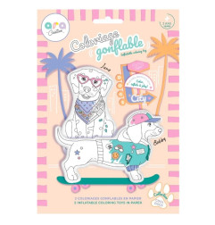 Lot de 2 coloriages à gonfler ARA CREATIVE, Cool Dogs