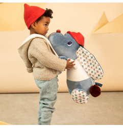 Maxi peluche Chien d'activités Jules LILLIPUTIENS, à poches