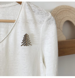 Pin's Sapin LES PETITES HIRONDELLES, doré