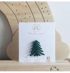 Pin's Sapin LES PETITES HIRONDELLES, vert
