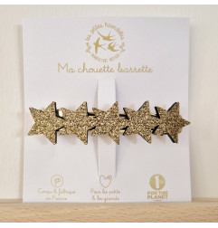 Barrette clip Etoiles LES PETITES HIRONDELLES, dorée
