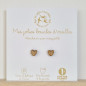 Boucles d'oreilles bois Coeurs LES PETITES HIRONDELLES