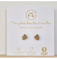 Boucles d'oreilles bois Hirondelles LES PETITES HIRONDELLES
