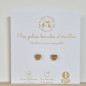Boucles d'oreilles Coeurs LES PETITES HIRONDELLES, dorées