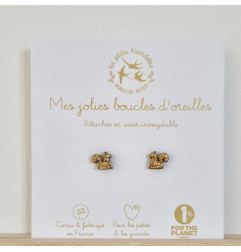 Boucles d'oreilles Ecureuils LES PETITES HIRONDELLES, dorées