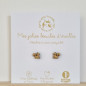 Boucles d'oreilles Ecureuils LES PETITES HIRONDELLES, dorées