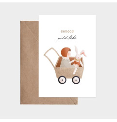 Carte Landau de Poupée et son enveloppe kraft ATELIER ORANGER