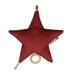 Coussin Etoile musicale Wilde MELLIPOU, musique La Boum, velours bordeaux